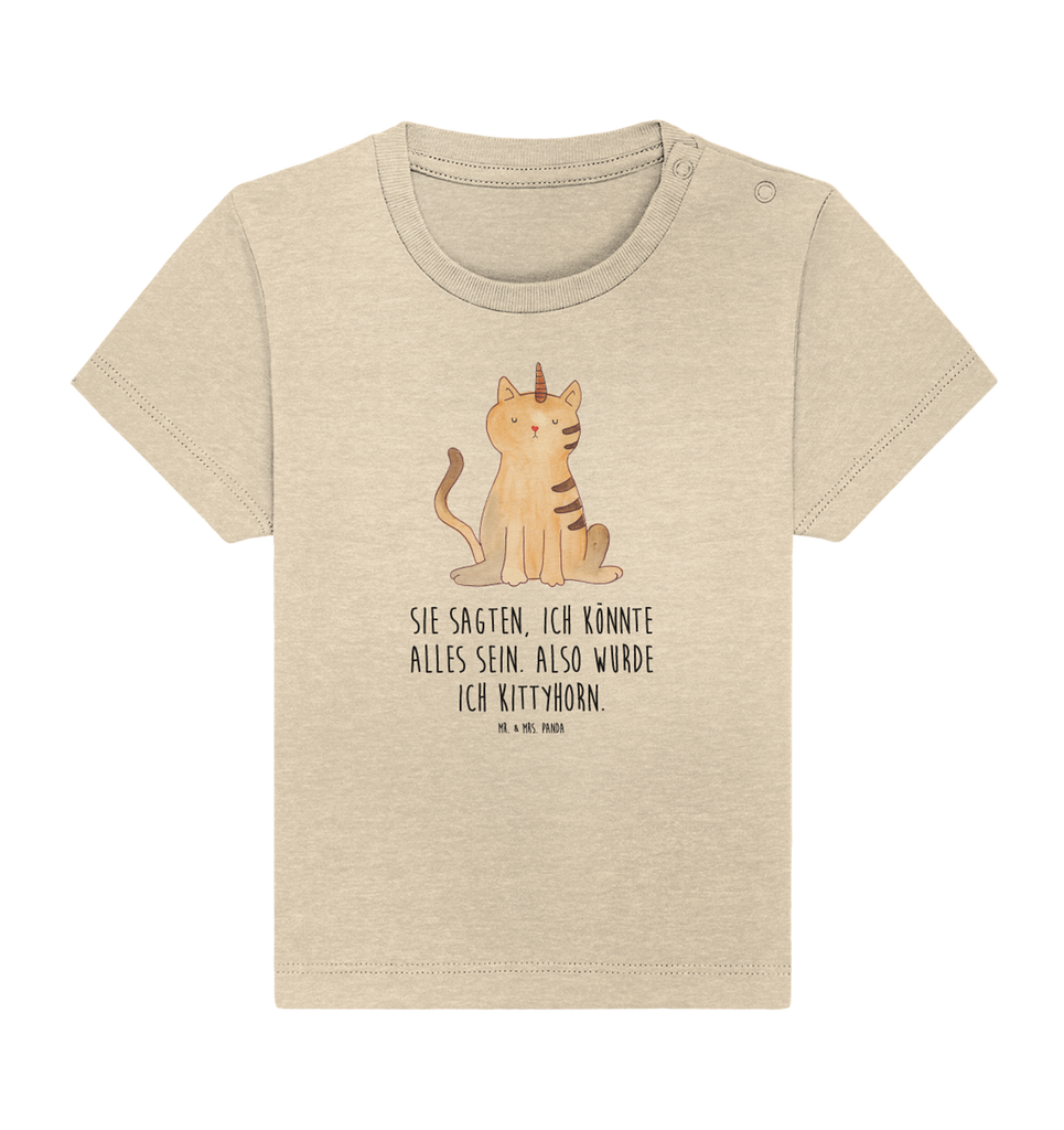 Organic Baby Shirt Einhorn Katze Baby T-Shirt, Jungen Baby T-Shirt, Mädchen Baby T-Shirt, Shirt, Einhorn, Einhörner, Einhorn Deko, Pegasus, Unicorn, Katzer, Mieze, Regenbogen, Glitzer, Einhornpower, Erwachsenwerden, Katze, Katzenhorn, Einhornkatze, Kittyhorn