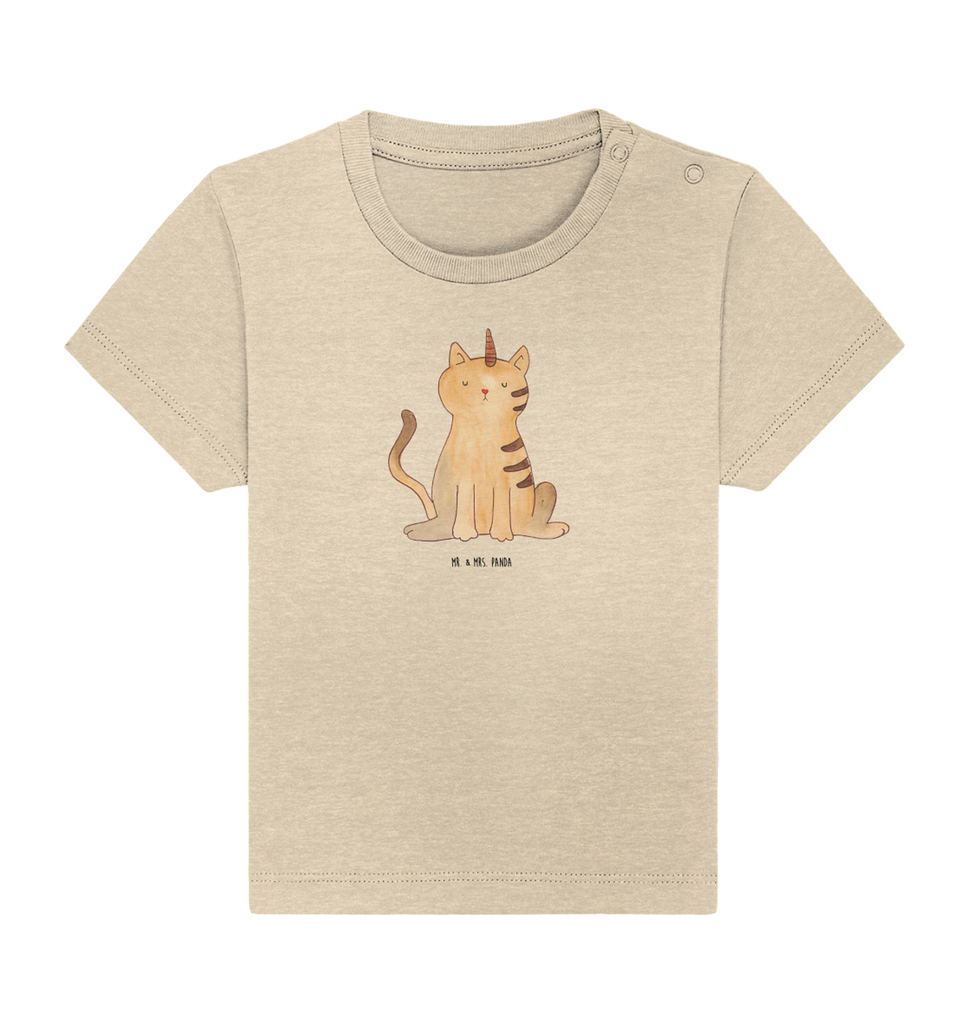 Organic Baby Shirt Einhorn Katze Baby T-Shirt, Jungen Baby T-Shirt, Mädchen Baby T-Shirt, Shirt, Einhorn, Einhörner, Einhorn Deko, Pegasus, Unicorn, Katzer, Mieze, Regenbogen, Glitzer, Einhornpower, Erwachsenwerden, Katze, Katzenhorn, Einhornkatze, Kittyhorn