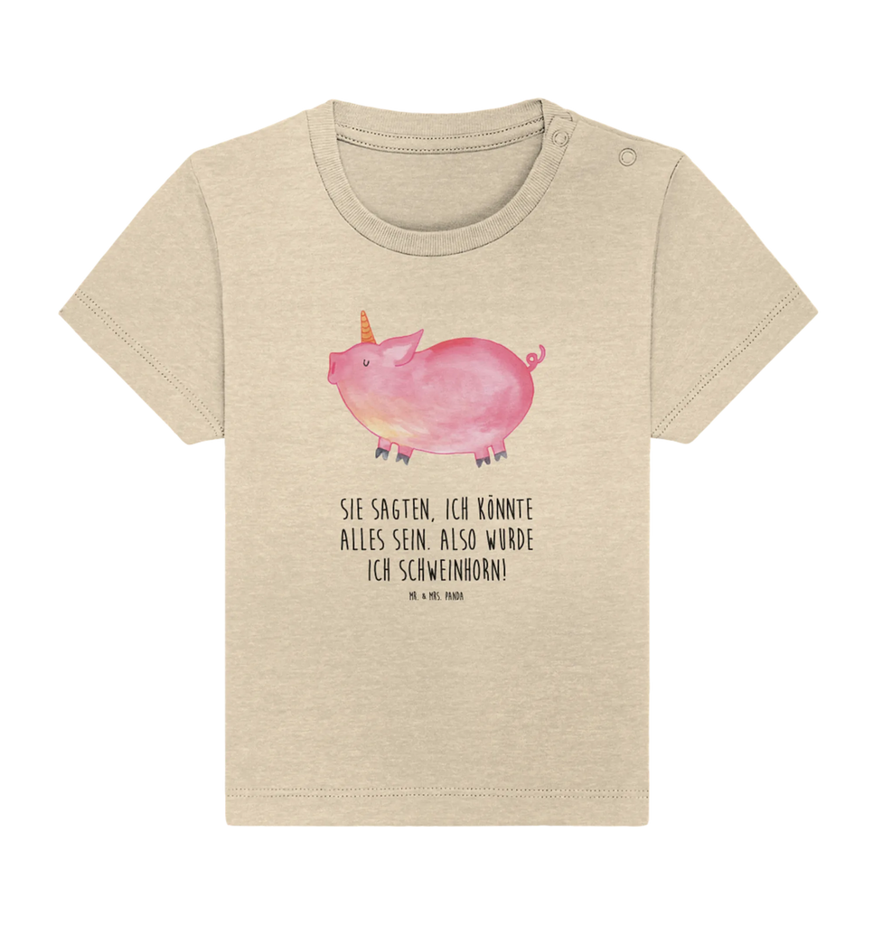 Organic Baby Shirt Einhorn Schwein Baby T-Shirt, Jungen Baby T-Shirt, Mädchen Baby T-Shirt, Shirt, Einhorn, Einhörner, Einhorn Deko, Pegasus, Unicorn, Party, Spaß, Schwein, Schweinhorn, Bauer, witzig. lustig, Spruch, geschenk, Pig, Piggy, funny, english, englisch