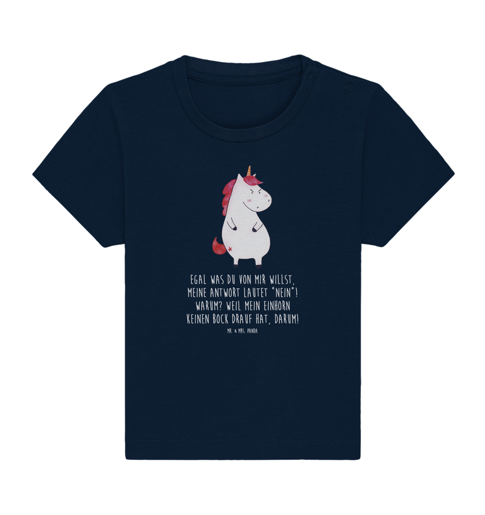 Organic Baby Shirt Einhorn Wut Baby T-Shirt, Jungen Baby T-Shirt, Mädchen Baby T-Shirt, Shirt, Einhorn, Einhörner, Einhorn Deko, Pegasus, Unicorn, Realität, Ansage, lustlos, nein, Büro, Arbeit, wütend, dumme Fragen, lustig, Spaß, Geschenk