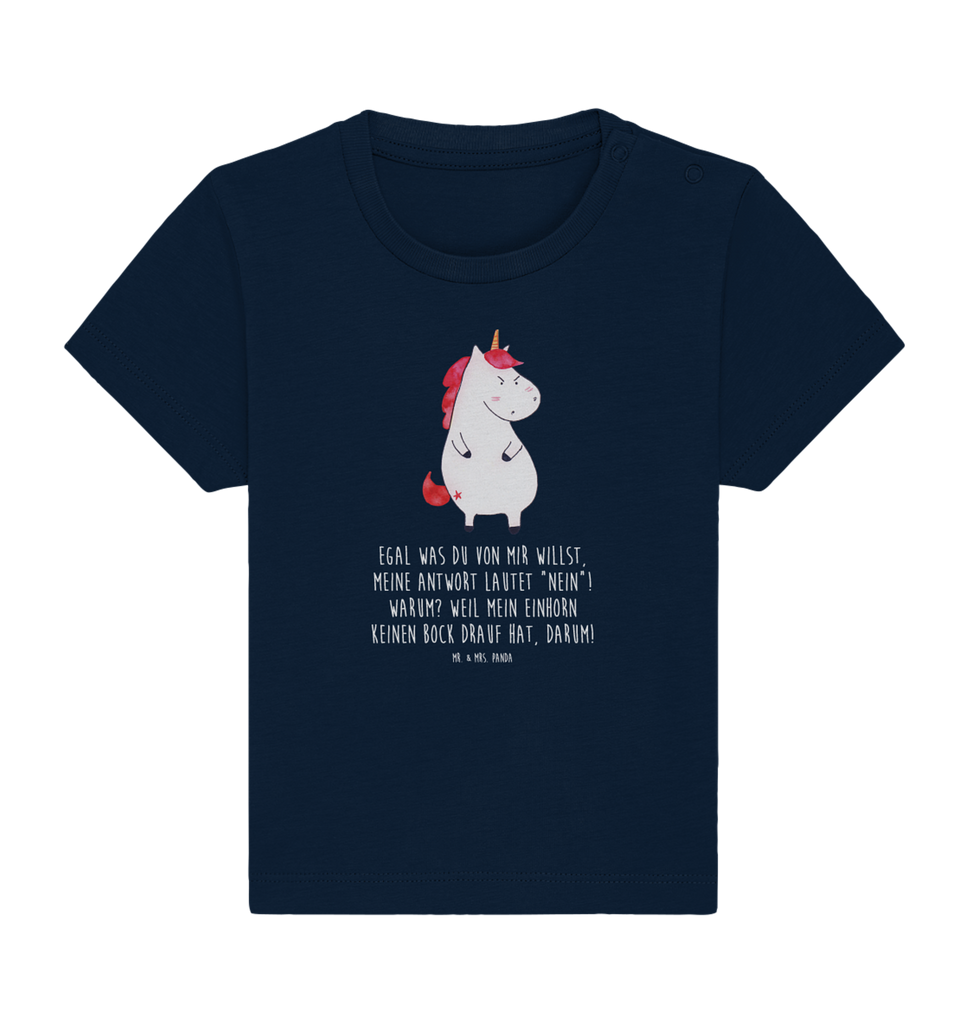 Organic Baby Shirt Einhorn Wut Baby T-Shirt, Jungen Baby T-Shirt, Mädchen Baby T-Shirt, Shirt, Einhorn, Einhörner, Einhorn Deko, Pegasus, Unicorn, Realität, Ansage, lustlos, nein, Büro, Arbeit, wütend, dumme Fragen, lustig, Spaß, Geschenk