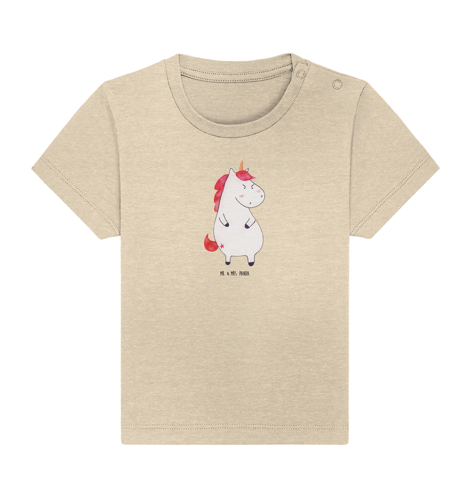 Organic Baby Shirt Einhorn Wut Baby T-Shirt, Jungen Baby T-Shirt, Mädchen Baby T-Shirt, Shirt, Einhorn, Einhörner, Einhorn Deko, Pegasus, Unicorn, Realität, Ansage, lustlos, nein, Büro, Arbeit, wütend, dumme Fragen, lustig, Spaß, Geschenk