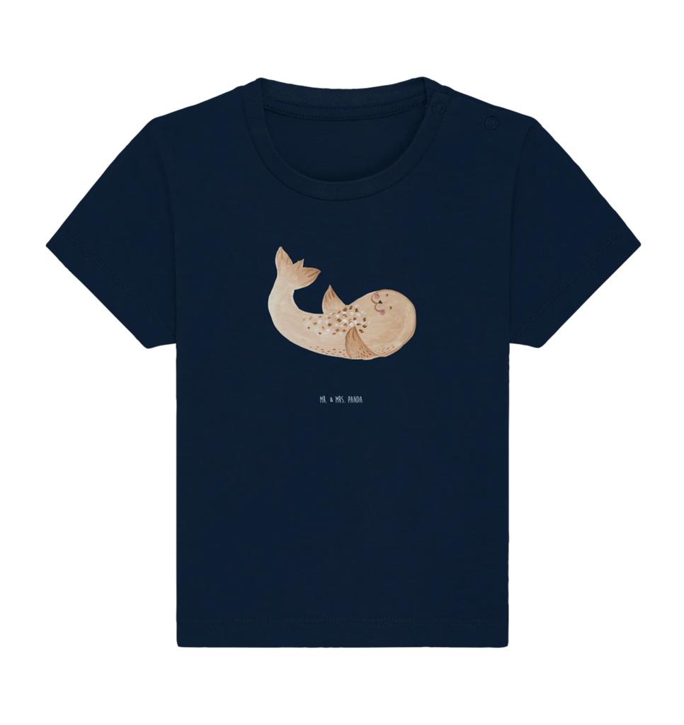 Organic Baby Shirt Robbe Liegen Baby T-Shirt, Jungen Baby T-Shirt, Mädchen Baby T-Shirt, Shirt, Tiermotive, Gute Laune, lustige Sprüche, Tiere, Robbe, Robben, Seehund, Strand, Meerestier, Ostsee, Nordsee, Lachen, Freude