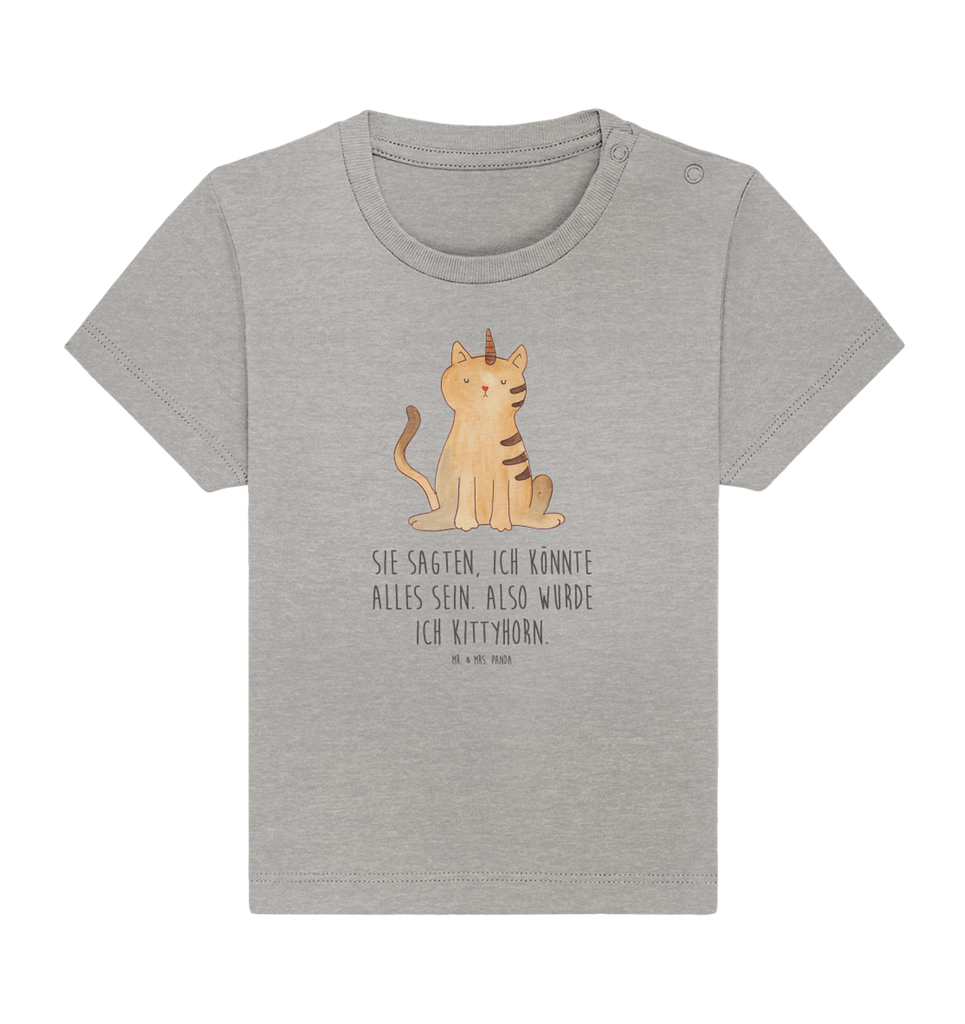 Organic Baby Shirt Einhorn Katze Baby T-Shirt, Jungen Baby T-Shirt, Mädchen Baby T-Shirt, Shirt, Einhorn, Einhörner, Einhorn Deko, Pegasus, Unicorn, Katzer, Mieze, Regenbogen, Glitzer, Einhornpower, Erwachsenwerden, Katze, Katzenhorn, Einhornkatze, Kittyhorn