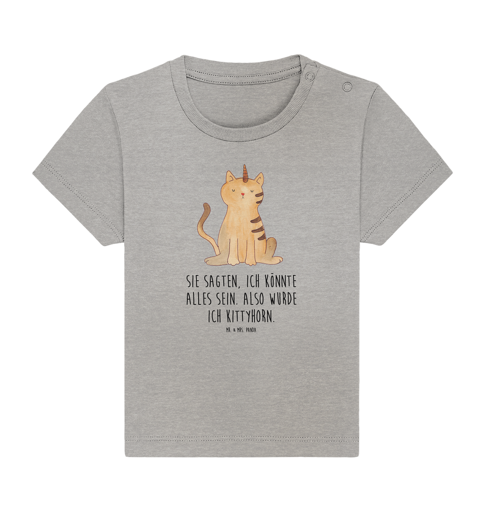 Organic Baby Shirt Einhorn Katze Baby T-Shirt, Jungen Baby T-Shirt, Mädchen Baby T-Shirt, Shirt, Einhorn, Einhörner, Einhorn Deko, Pegasus, Unicorn, Katzer, Mieze, Regenbogen, Glitzer, Einhornpower, Erwachsenwerden, Katze, Katzenhorn, Einhornkatze, Kittyhorn