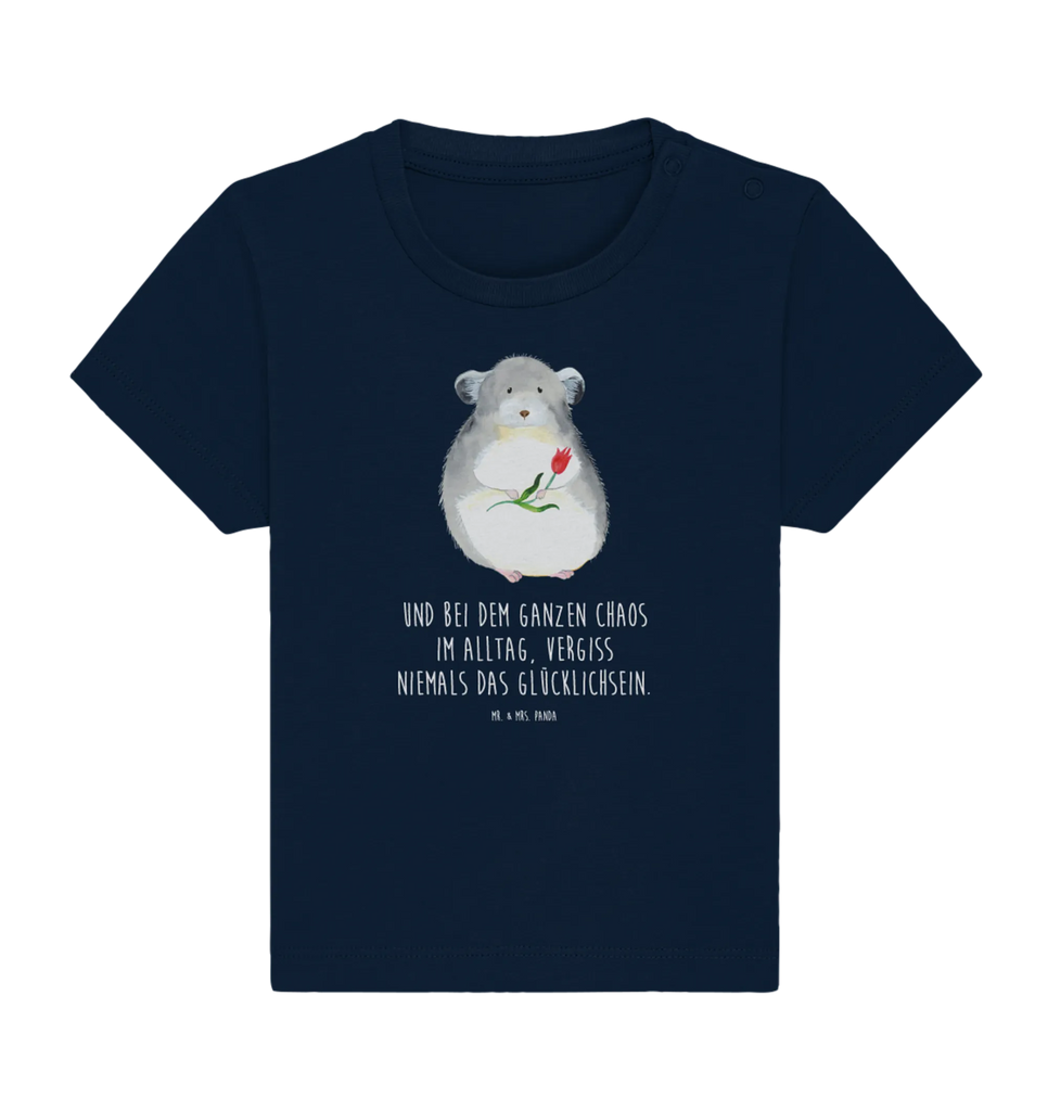 Organic Baby Shirt Chinchilla Blume Baby T-Shirt, Jungen Baby T-Shirt, Mädchen Baby T-Shirt, Shirt, Tiermotive, Gute Laune, lustige Sprüche, Tiere, Chinchilla, Chinchillas, Liebeskummer, Kummer, Depressionen, traurig sein, Chaos, Glücklichsein, Büro, Büroalltag