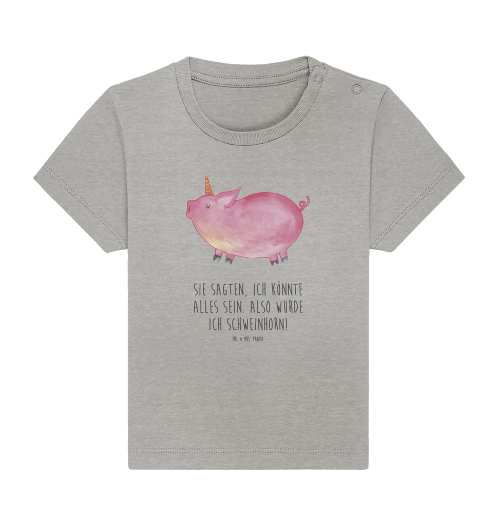 Organic Baby Shirt Einhorn Schwein Baby T-Shirt, Jungen Baby T-Shirt, Mädchen Baby T-Shirt, Shirt, Einhorn, Einhörner, Einhorn Deko, Pegasus, Unicorn, Party, Spaß, Schwein, Schweinhorn, Bauer, witzig. lustig, Spruch, geschenk, Pig, Piggy, funny, english, englisch