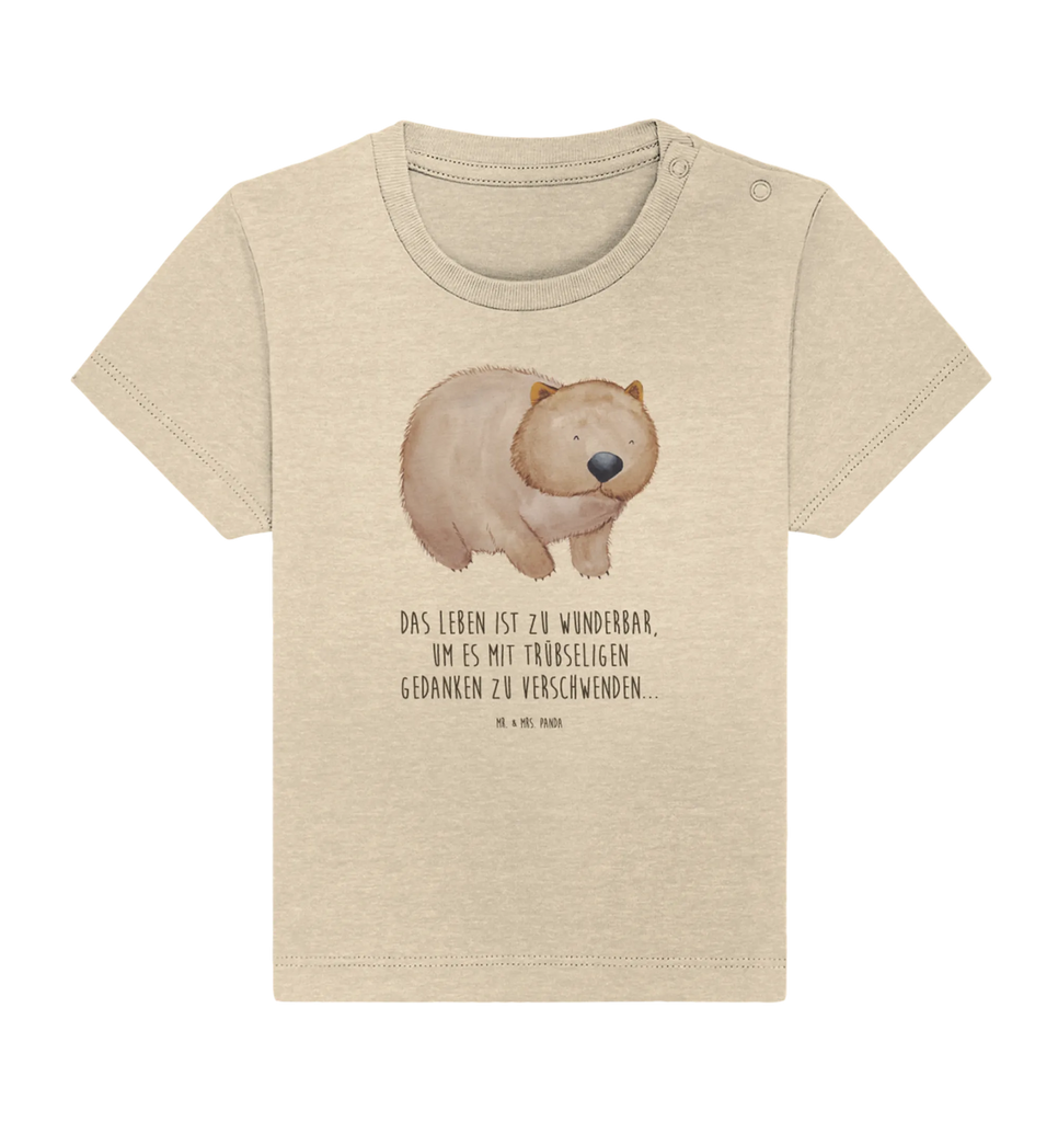 Organic Baby Shirt Wombat Baby T-Shirt, Jungen Baby T-Shirt, Mädchen Baby T-Shirt, Shirt, Tiermotive, Gute Laune, lustige Sprüche, Tiere, Wombat, Das Leben ist schön, Motivation, Spruch, Australien