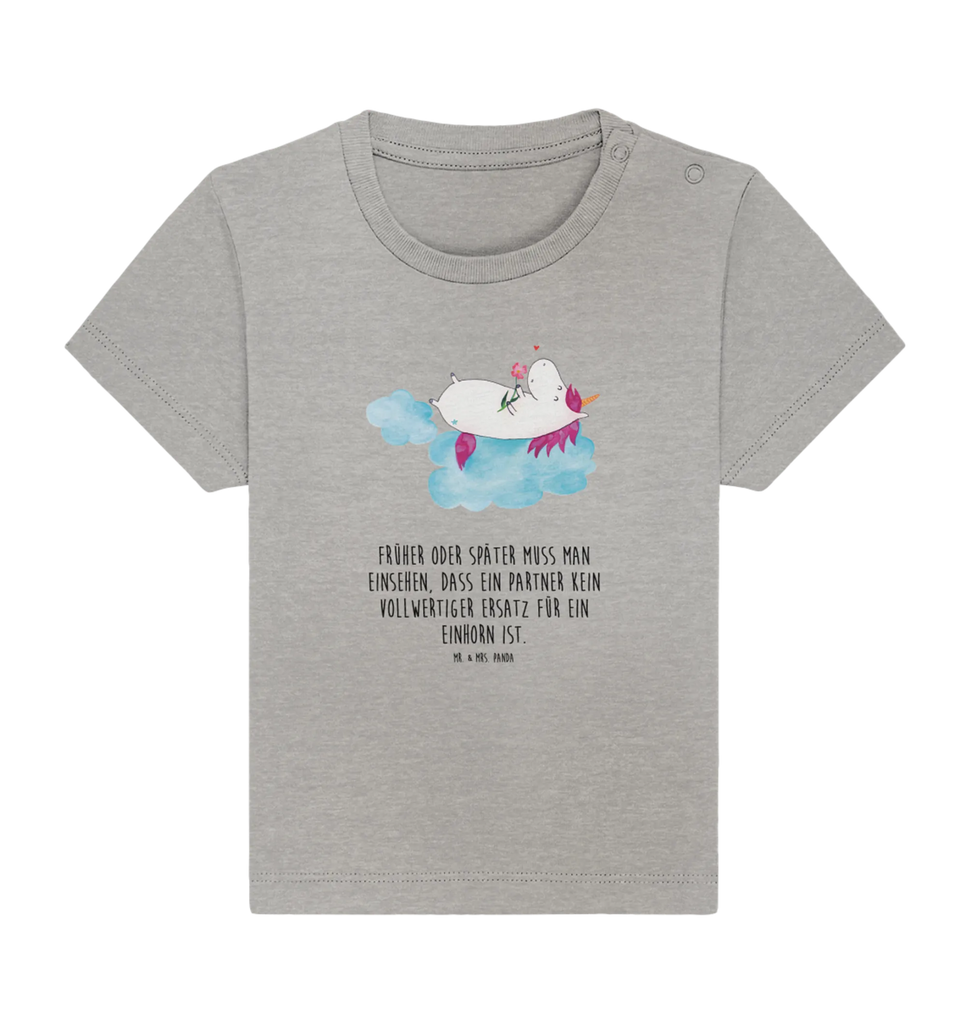 Organic Baby Shirt Einhorn Verliebt Baby T-Shirt, Jungen Baby T-Shirt, Mädchen Baby T-Shirt, Shirt, Einhorn, Einhörner, Einhorn Deko, Pegasus, Unicorn, verliebt, Liebe, Liebesbeweis, Freundin, Wolke