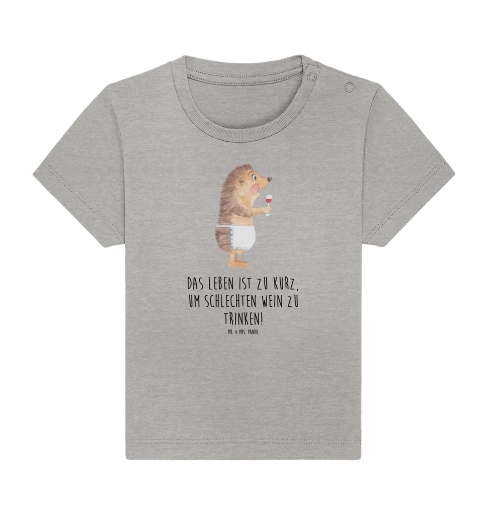 Organic Baby Shirt Igel Wein Baby T-Shirt, Jungen Baby T-Shirt, Mädchen Baby T-Shirt, Shirt, Tiermotive, Gute Laune, lustige Sprüche, Tiere, Wein Spruch, Igel, Geschenk Weintrinker, Geschenk Weinliebhaber, Wein Deko, Weinglas, Rotwein, Weißwein, Wein trinken