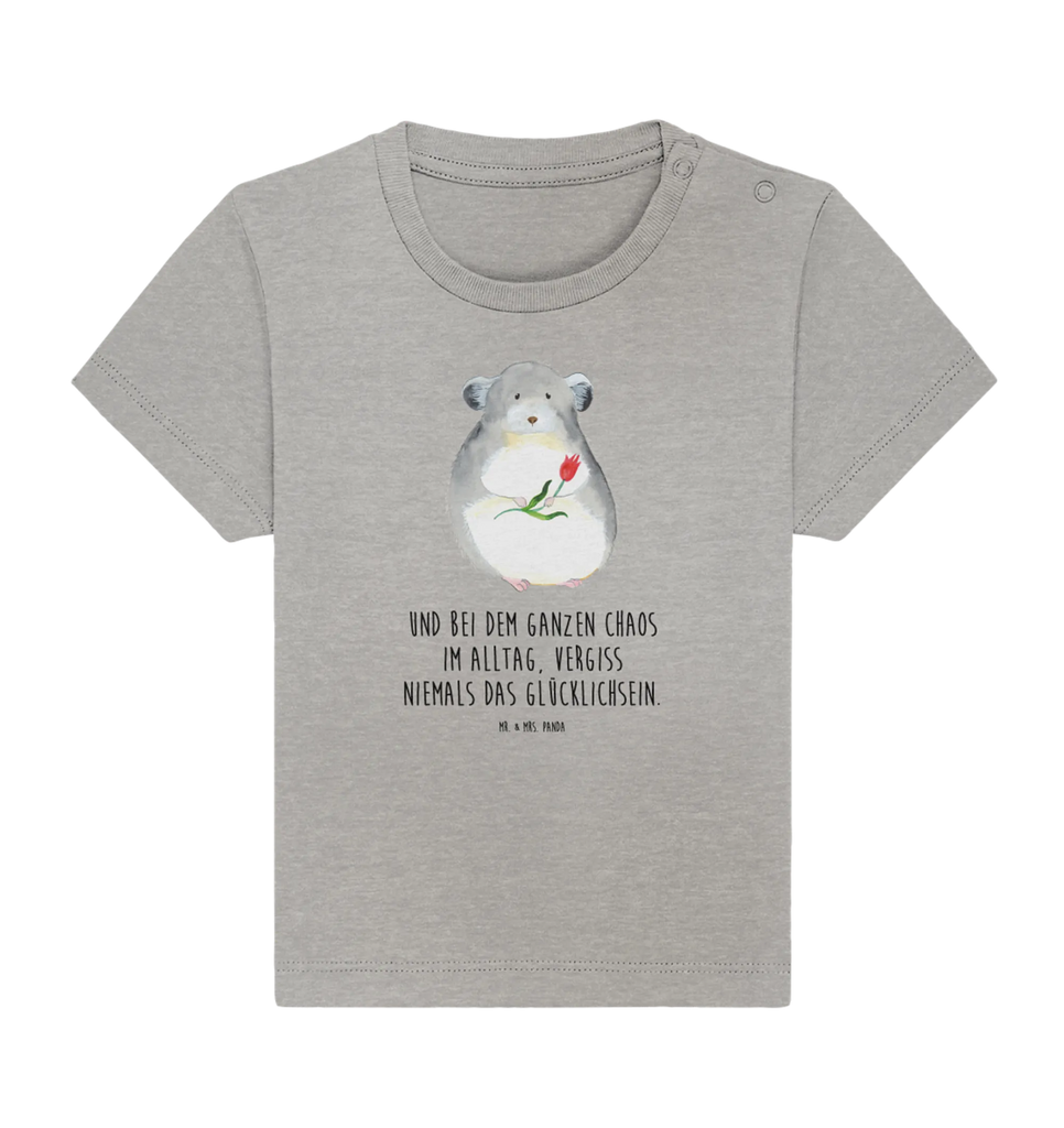 Organic Baby Shirt Chinchilla Blume Baby T-Shirt, Jungen Baby T-Shirt, Mädchen Baby T-Shirt, Shirt, Tiermotive, Gute Laune, lustige Sprüche, Tiere, Chinchilla, Chinchillas, Liebeskummer, Kummer, Depressionen, traurig sein, Chaos, Glücklichsein, Büro, Büroalltag