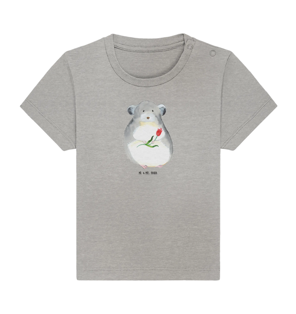 Organic Baby Shirt Chinchilla Blume Baby T-Shirt, Jungen Baby T-Shirt, Mädchen Baby T-Shirt, Shirt, Tiermotive, Gute Laune, lustige Sprüche, Tiere, Chinchilla, Chinchillas, Liebeskummer, Kummer, Depressionen, traurig sein, Chaos, Glücklichsein, Büro, Büroalltag