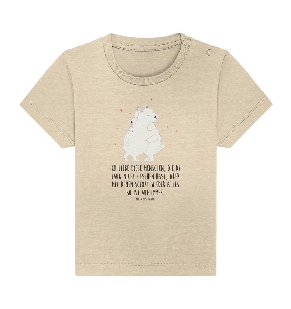 Organic Baby Shirt Eisbär Umarmen Baby T-Shirt, Jungen Baby T-Shirt, Mädchen Baby T-Shirt, Shirt, Tiermotive, Gute Laune, lustige Sprüche, Tiere