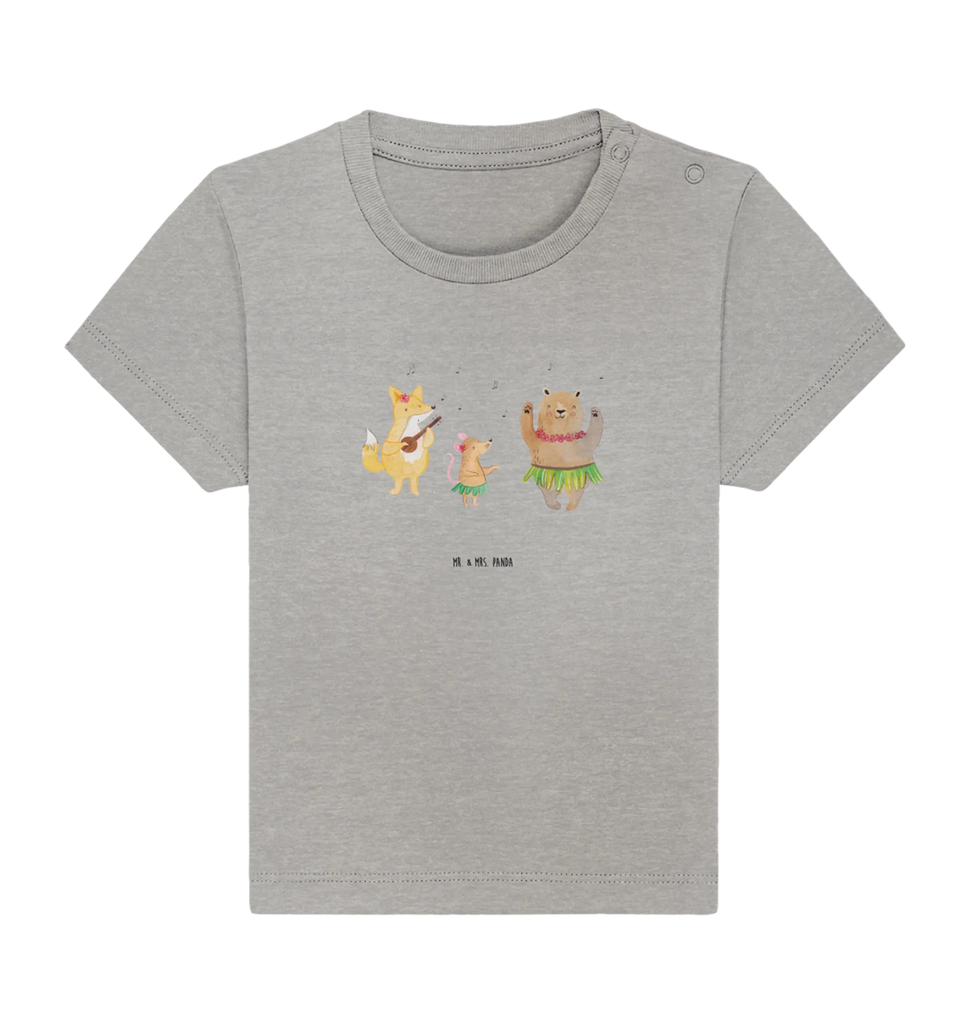 Organic Baby Shirt Waldtiere Aloha Baby T-Shirt, Jungen Baby T-Shirt, Mädchen Baby T-Shirt, Shirt, Tiermotive, Gute Laune, lustige Sprüche, Tiere, Wald, Waldtiere, Musik, Aloha, Bär, Hase, Igel, Tanzen, Leben, Lachen