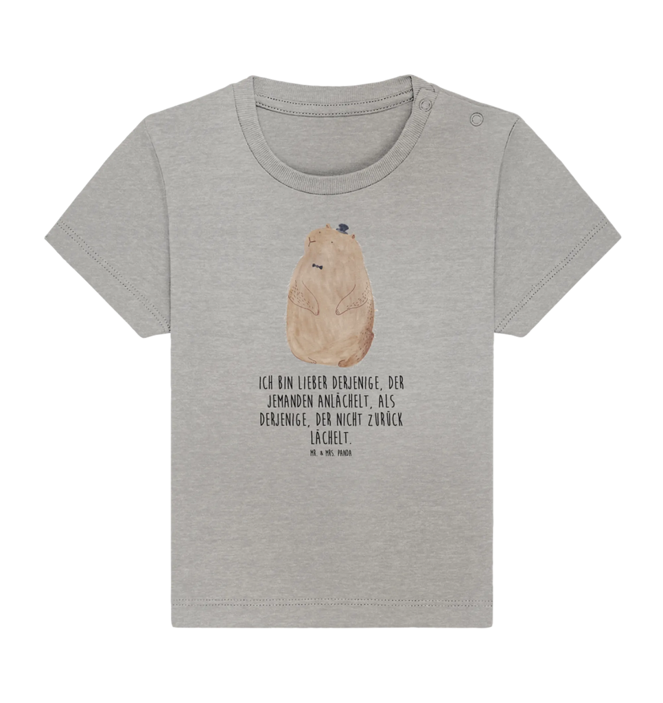 Organic Baby Shirt Murmeltier Baby T-Shirt, Jungen Baby T-Shirt, Mädchen Baby T-Shirt, Shirt, Tiermotive, Gute Laune, lustige Sprüche, Tiere, Murmeltier, Knigge, Fröhlichkeit, Freundlichkeit, Respekt, Anstand