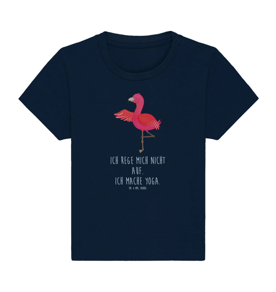 Organic Baby Shirt Flamingo Yoga Baby T-Shirt, Jungen Baby T-Shirt, Mädchen Baby T-Shirt, Shirt, Flamingo, Vogel, Yoga, Namaste, Achtsamkeit, Yoga-Übung, Entspannung, Ärger, Aufregen, Tiefenentspannung