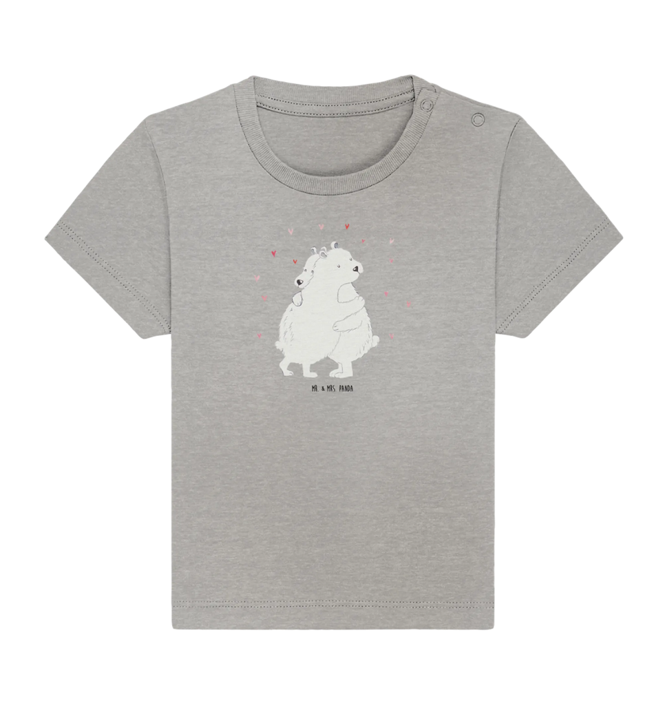 Organic Baby Shirt Eisbär Umarmen Baby T-Shirt, Jungen Baby T-Shirt, Mädchen Baby T-Shirt, Shirt, Tiermotive, Gute Laune, lustige Sprüche, Tiere