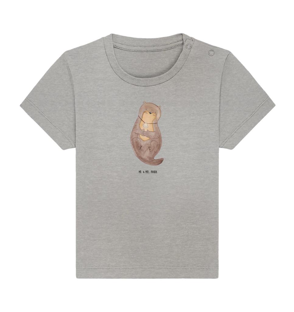 Organic Baby Shirt Otter Muschel Baby T-Shirt, Jungen Baby T-Shirt, Mädchen Baby T-Shirt, Shirt, Otter, Fischotter, Seeotter, Otterliebe, grübeln, träumen, Motivation, Tagträumen, Büro