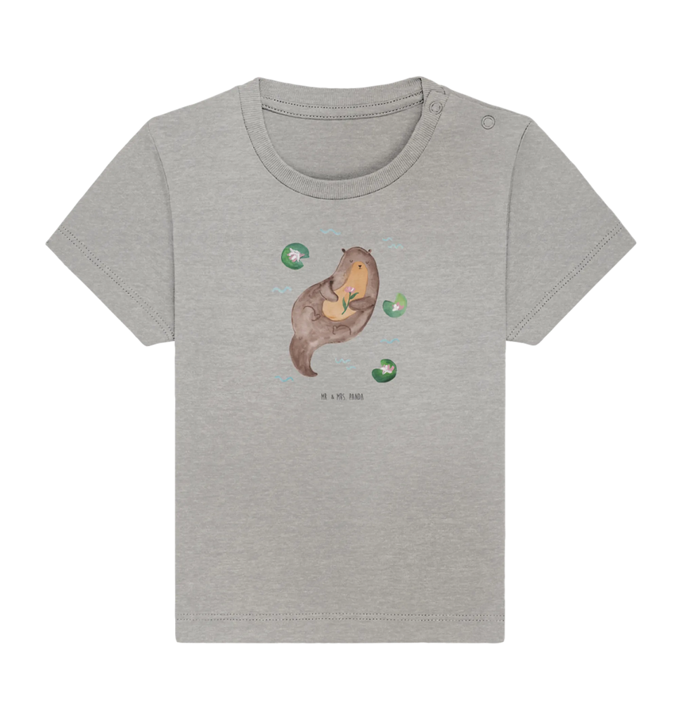 Organic Baby Shirt Otter Seerose Baby T-Shirt, Jungen Baby T-Shirt, Mädchen Baby T-Shirt, Shirt, Otter, Fischotter, Seeotter, Otter Seeotter See Otter