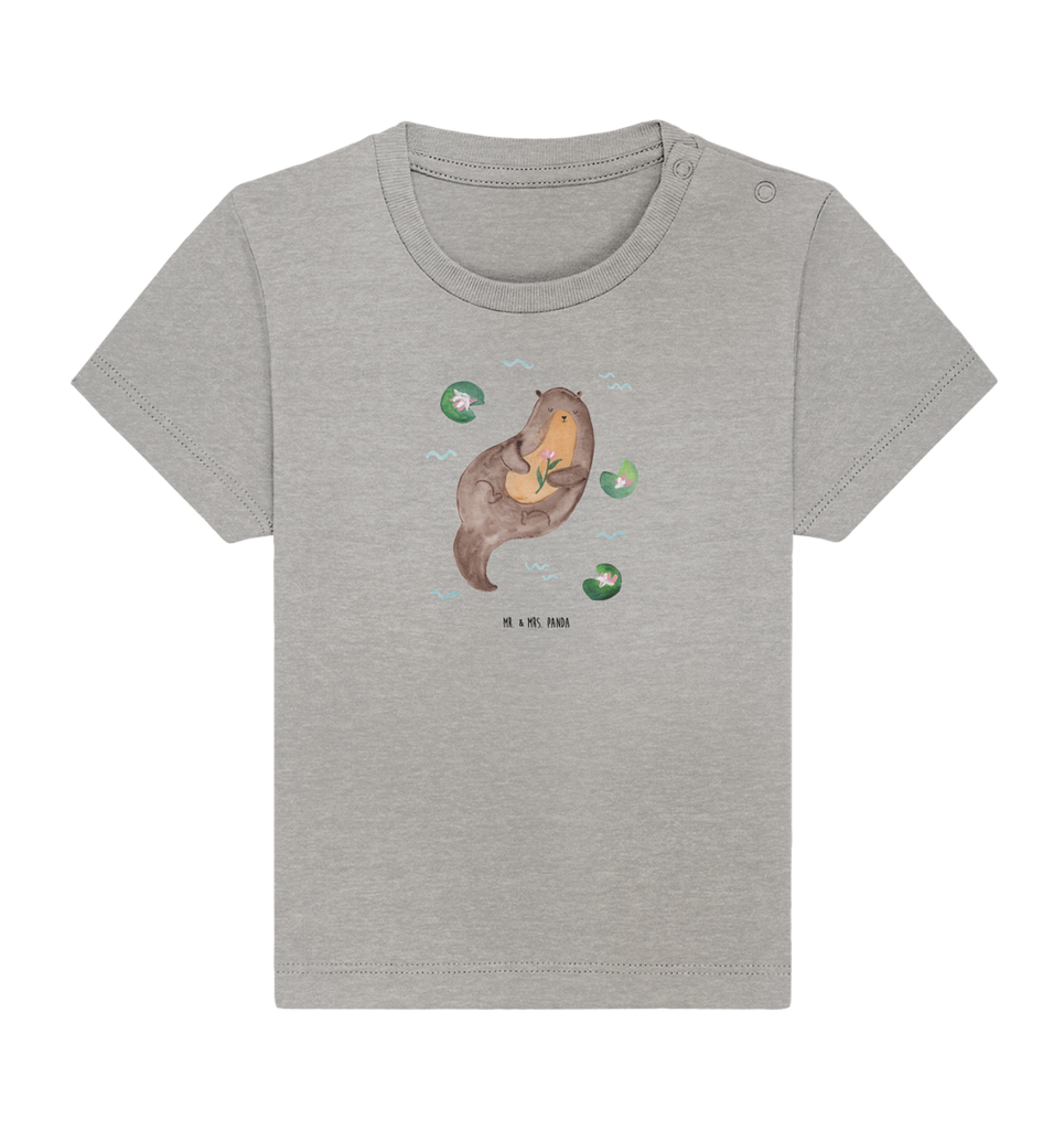 Organic Baby Shirt Otter Seerose Baby T-Shirt, Jungen Baby T-Shirt, Mädchen Baby T-Shirt, Shirt, Otter, Fischotter, Seeotter, Otter Seeotter See Otter