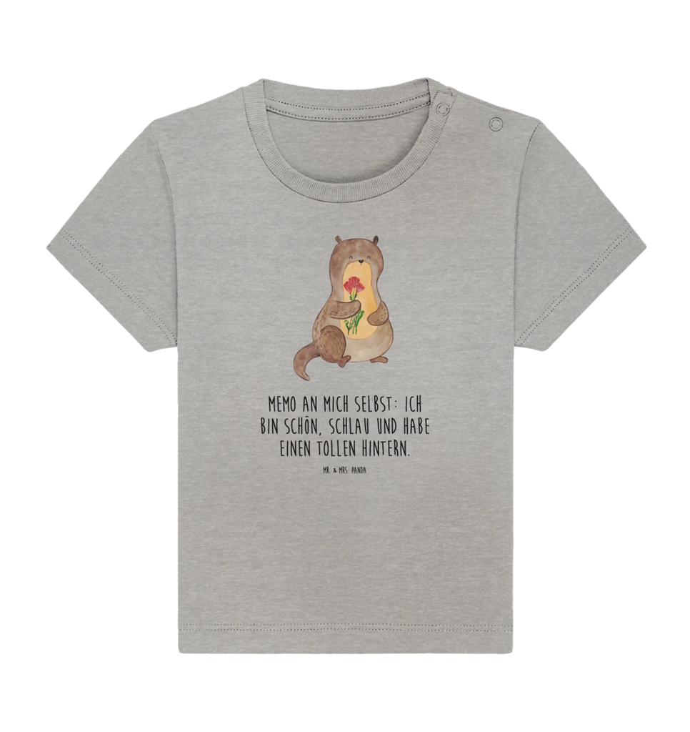 Organic Baby Shirt Otter Blumenstrauß Baby T-Shirt, Jungen Baby T-Shirt, Mädchen Baby T-Shirt, Shirt, Otter, Fischotter, Seeotter, Otter Seeotter See Otter