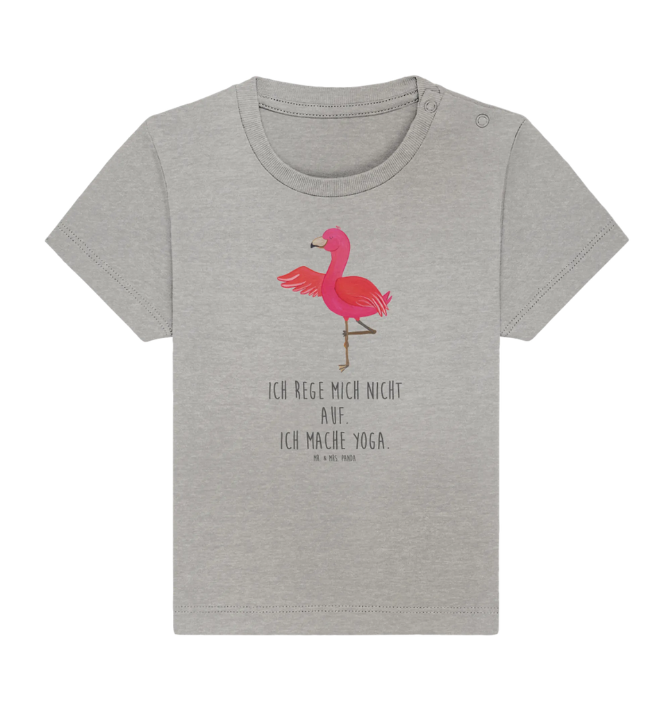 Organic Baby Shirt Flamingo Yoga Baby T-Shirt, Jungen Baby T-Shirt, Mädchen Baby T-Shirt, Shirt, Flamingo, Vogel, Yoga, Namaste, Achtsamkeit, Yoga-Übung, Entspannung, Ärger, Aufregen, Tiefenentspannung