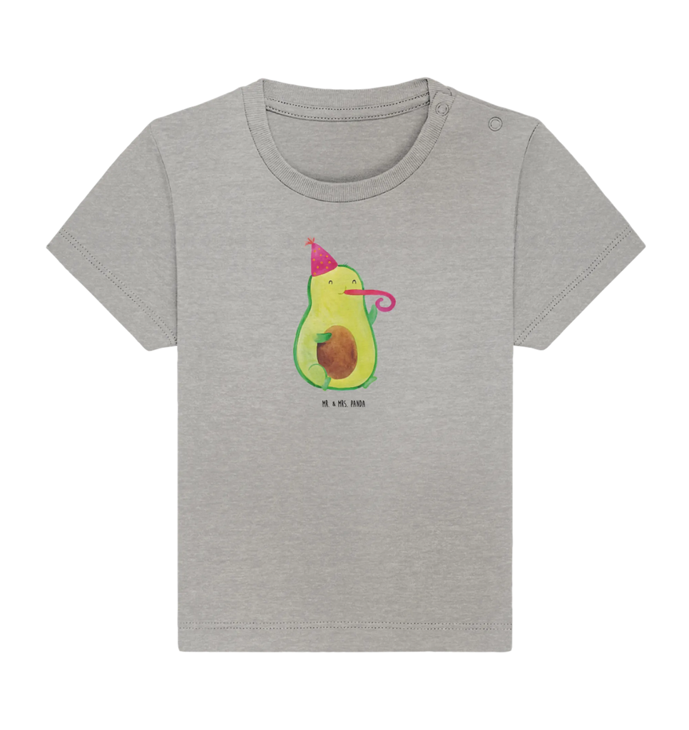 Organic Baby Shirt Avocado Feier Baby T-Shirt, Jungen Baby T-Shirt, Mädchen Baby T-Shirt, Shirt, Avocado, Veggie, Vegan, Gesund, Party, Feierlichkeit, Feier, Fete, Geburtstag, Gute Laune, Tröte