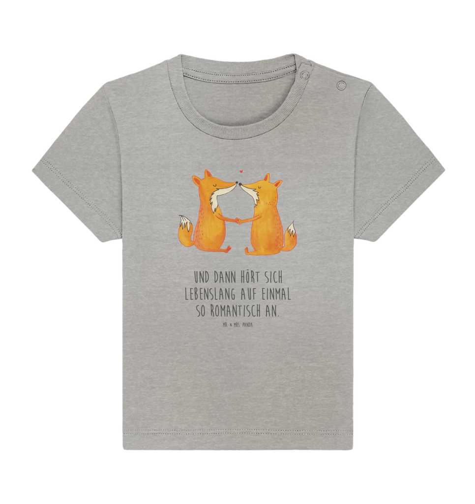 Organic Baby Shirt Füchse Liebe Baby T-Shirt, Jungen Baby T-Shirt, Mädchen Baby T-Shirt, Shirt, Fuchs, Füchse, Fox, Liebe, Liebespaar, Paar, Partner, Freundin, Freund, Ehe, Verlobte, Ehemann, Ehefrau, Liebesbeweis