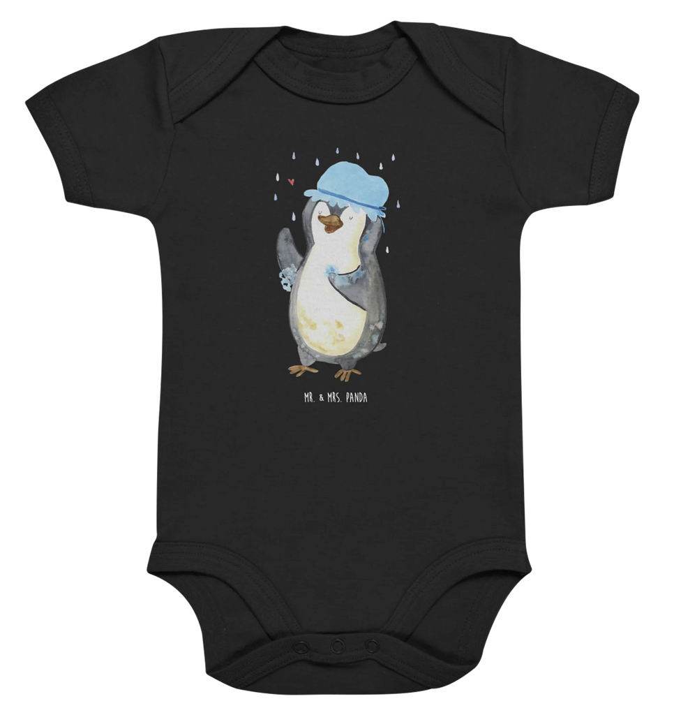 Organic Baby Body Pinguin Duschen Babykleidung, Babystrampler, Strampler, Wickelbody, Baby Erstausstattung, Junge, Mädchen, Pinguin, Pinguine, Dusche, duschen, Lebensmotto, Motivation, Neustart, Neuanfang, glücklich sein