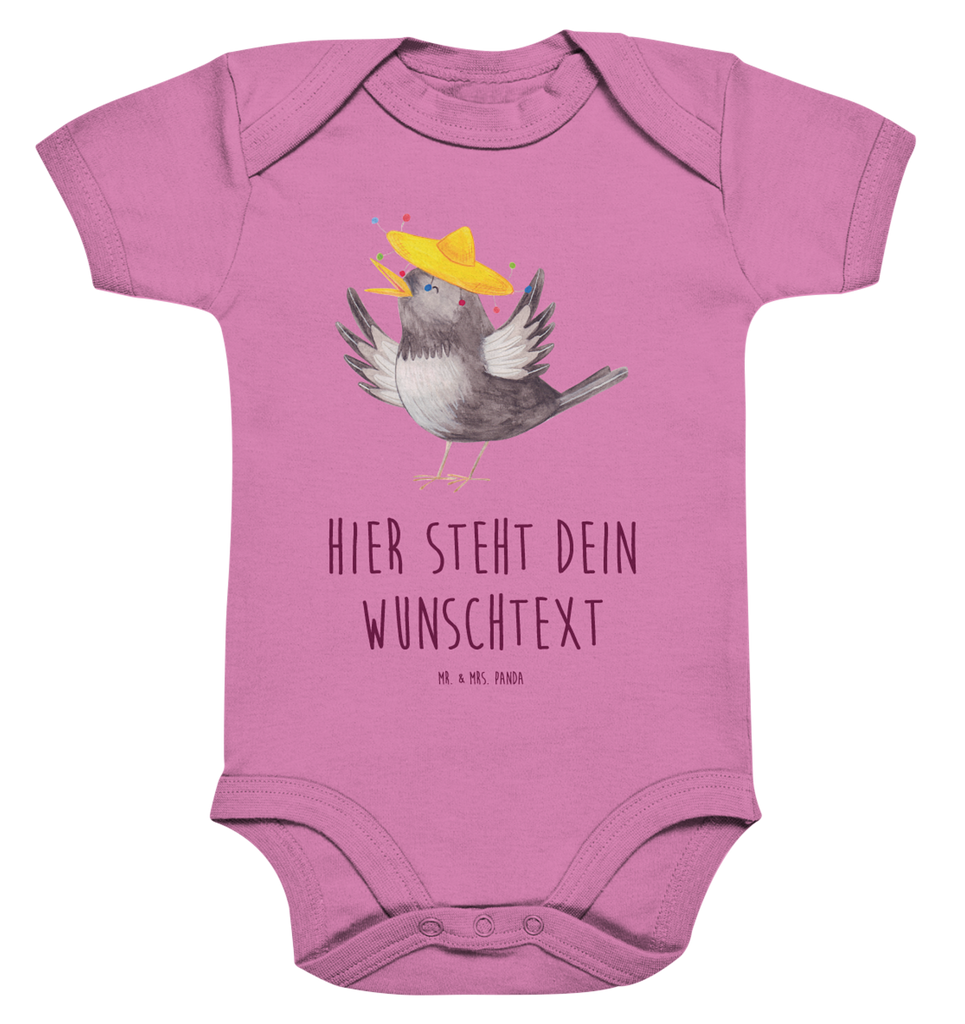 Personalisierter Baby Body Rabe mit Sombrero Personalisierter Baby Body, Personalisierte Babykleidung, Personalisierter Babystrampler, Personalisierter Strampler, Personalisierter Wickelbody, Personalisierte Baby Erstausstattung, Junge, Mädchen, Tiermotive, Gute Laune, lustige Sprüche, Tiere, Rabe, Vogel, Vögel, Spruch positiv, fröhlich sein, glücklich sein, Glück Spruch, froh, Elster, Motivation