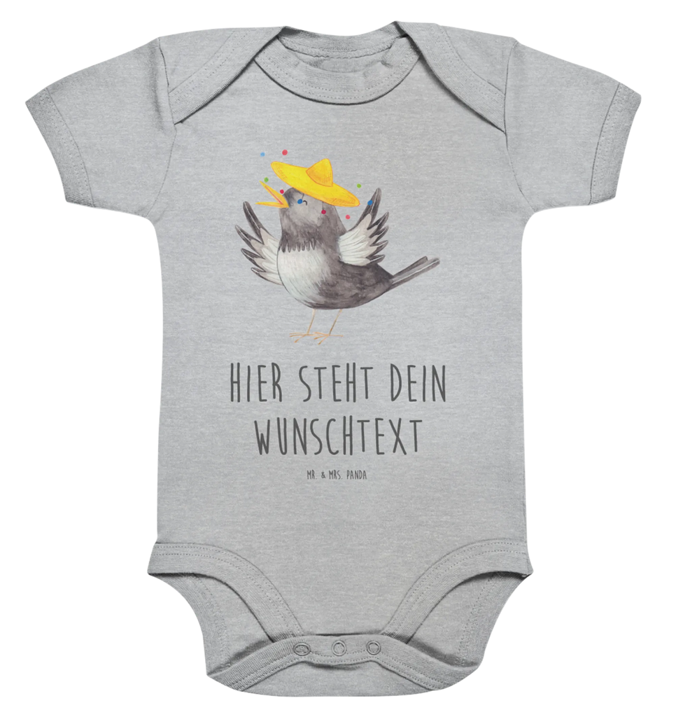 Personalisierter Baby Body Rabe mit Sombrero Personalisierter Baby Body, Personalisierte Babykleidung, Personalisierter Babystrampler, Personalisierter Strampler, Personalisierter Wickelbody, Personalisierte Baby Erstausstattung, Junge, Mädchen, Tiermotive, Gute Laune, lustige Sprüche, Tiere, Rabe, Vogel, Vögel, Spruch positiv, fröhlich sein, glücklich sein, Glück Spruch, froh, Elster, Motivation