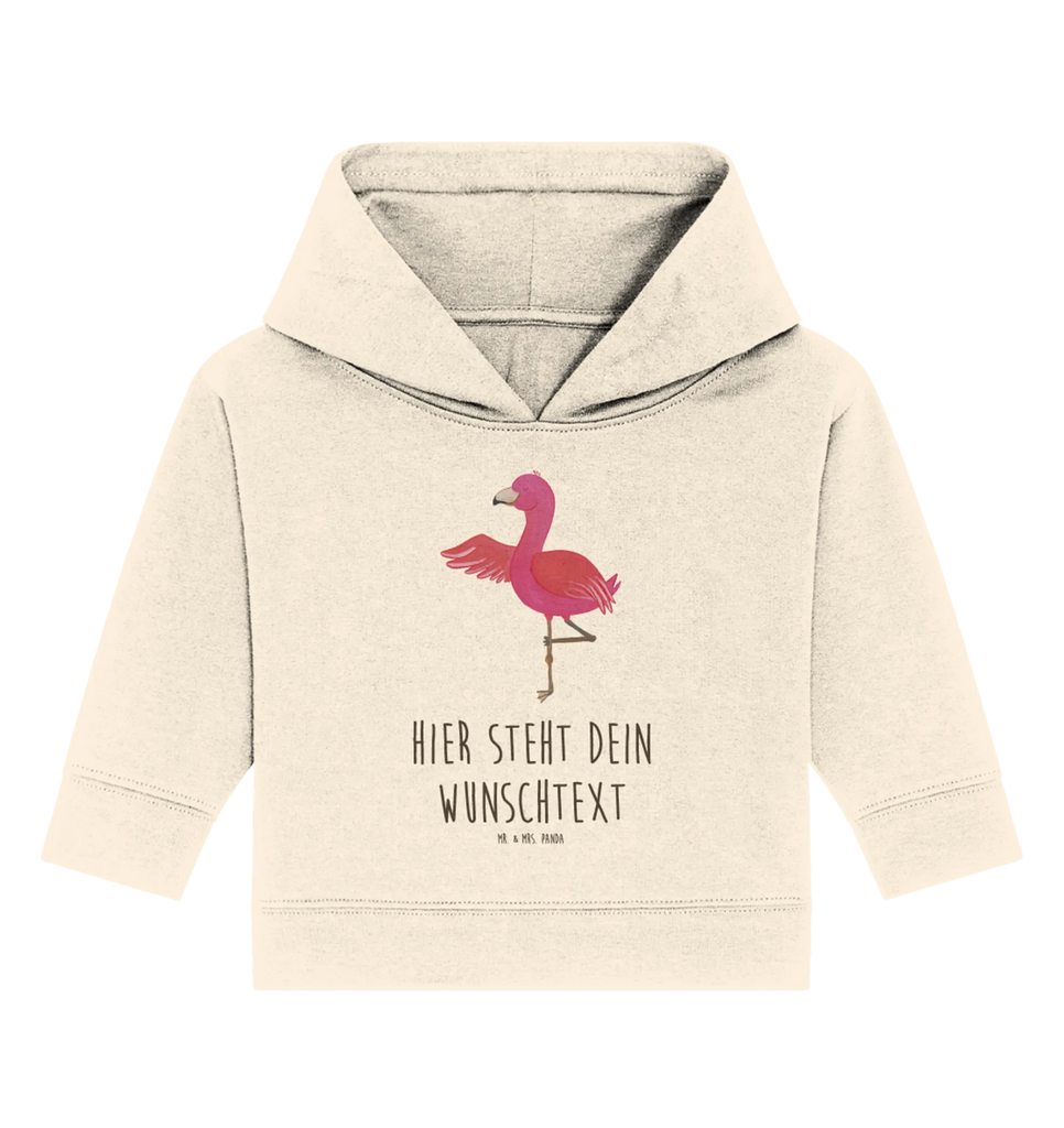 Personalisierter Baby Hoodie Flamingo Yoga Personalisierter Baby Hoodie, Baby Hoodie mit Namen, Babyhoodie Wunschtext, Flamingo, Vogel, Yoga, Namaste, Achtsamkeit, Yoga-Übung, Entspannung, Ärger, Aufregen, Tiefenentspannung