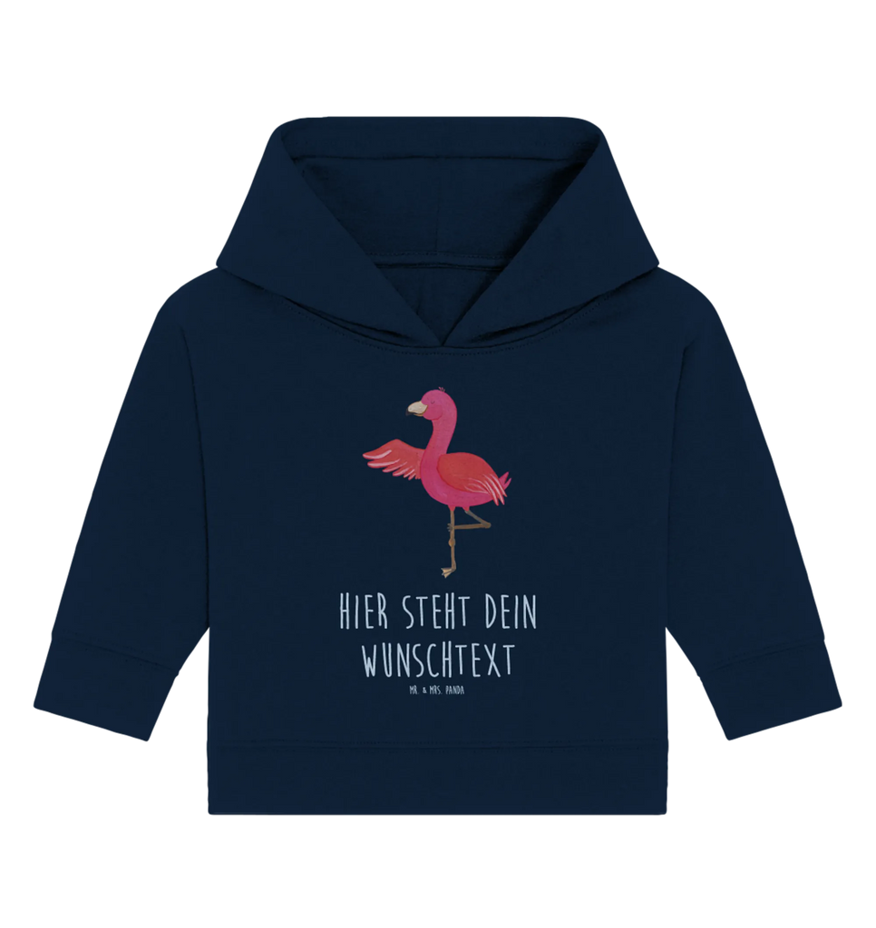 Personalisierter Baby Hoodie Flamingo Yoga Personalisierter Baby Hoodie, Baby Hoodie mit Namen, Babyhoodie Wunschtext, Flamingo, Vogel, Yoga, Namaste, Achtsamkeit, Yoga-Übung, Entspannung, Ärger, Aufregen, Tiefenentspannung