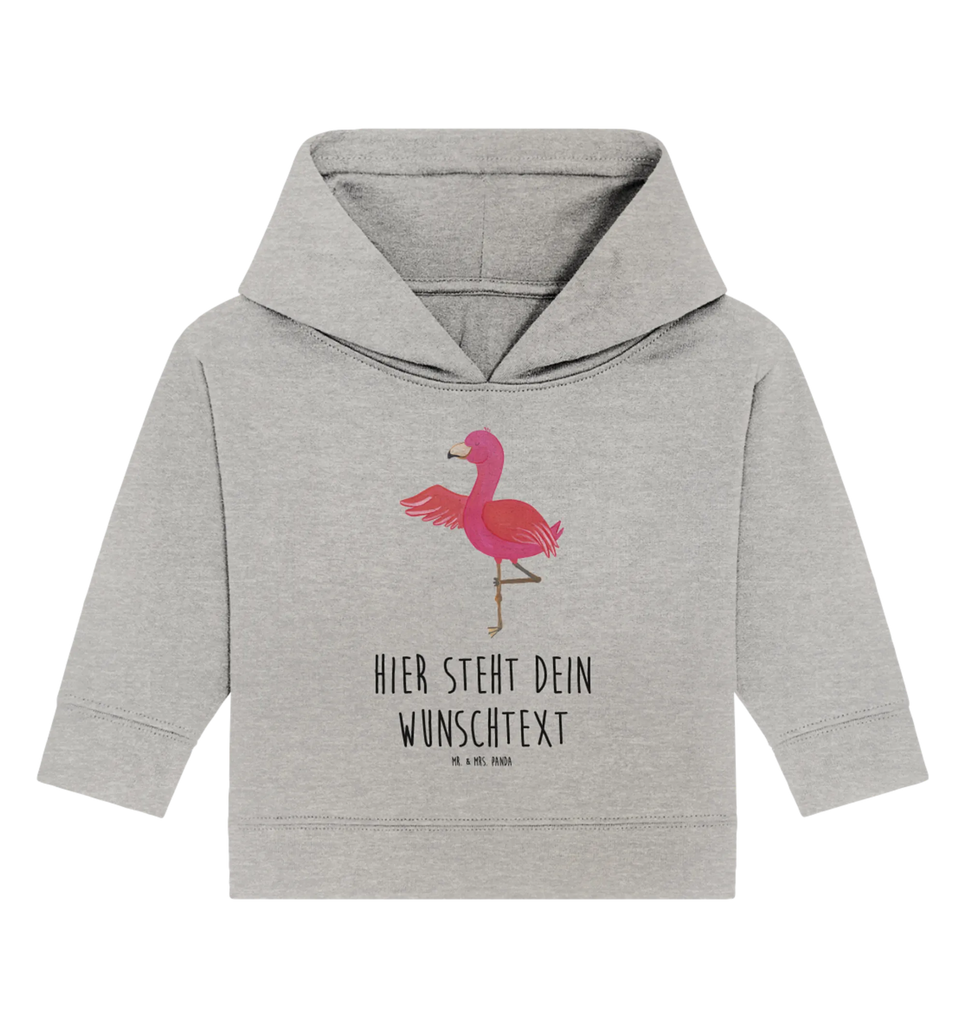 Personalisierter Baby Hoodie Flamingo Yoga Personalisierter Baby Hoodie, Baby Hoodie mit Namen, Babyhoodie Wunschtext, Flamingo, Vogel, Yoga, Namaste, Achtsamkeit, Yoga-Übung, Entspannung, Ärger, Aufregen, Tiefenentspannung