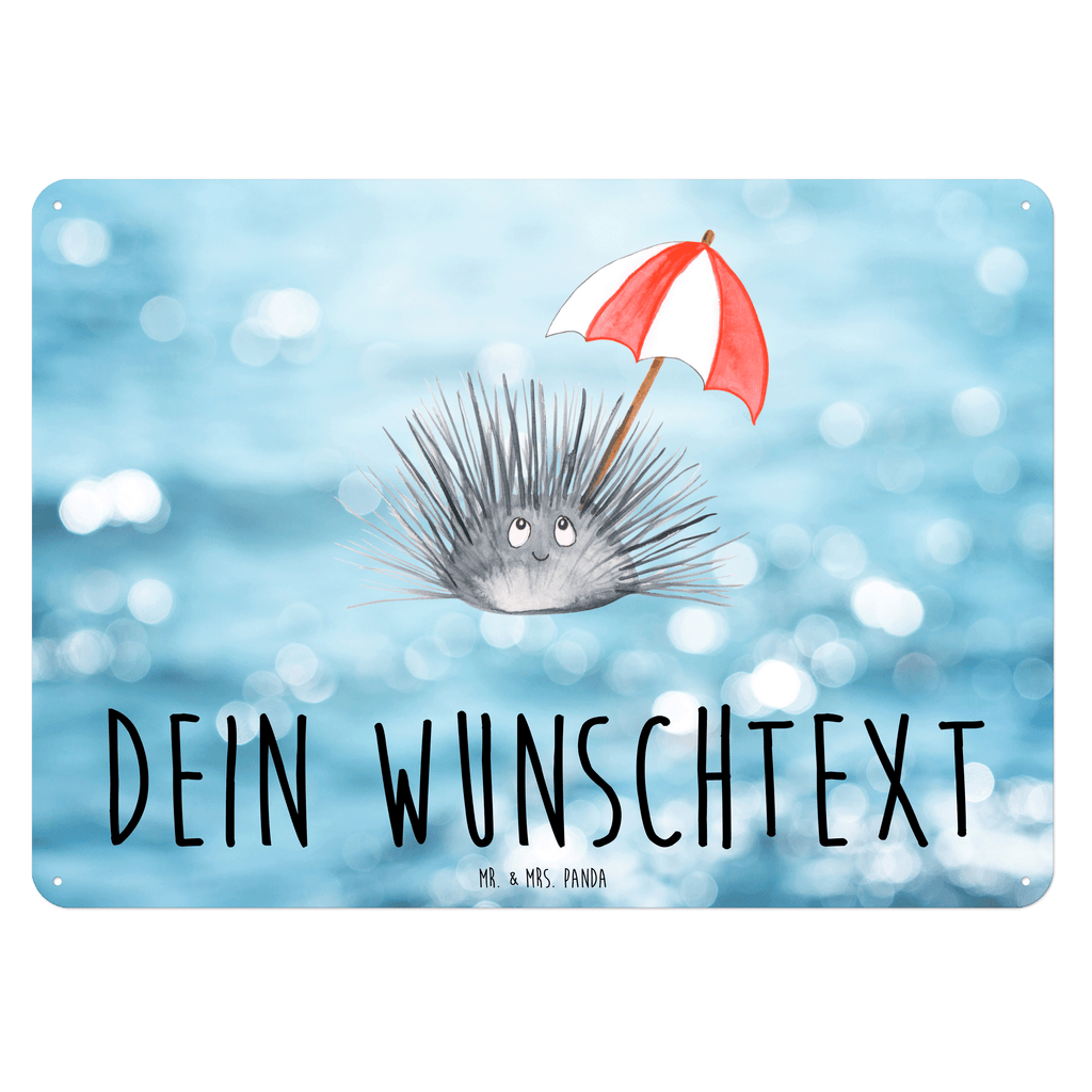 Personalisiertes Blechschild Seeigel Blechschild, Metallschild, Geschenk Schild, Schild, Magnet-Metall-Schild, Deko Schild, Wandschild, Wand-Dekoration, Türschild, Meerestiere, Meer, Urlaub, Seeigel, Achtsamkeit, Selbstakzeptanz, Selbstliebe, Hier und Jetzt, Leben, Lebe