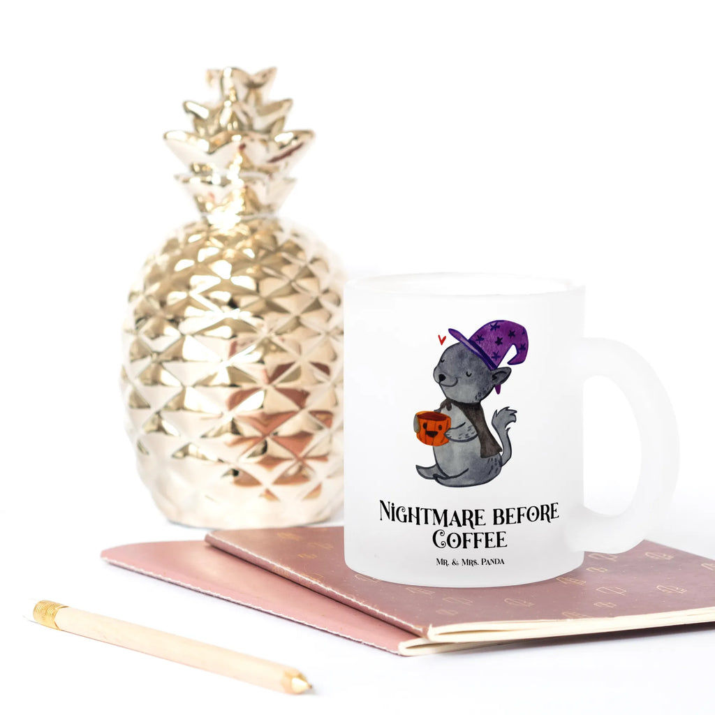 Teetasse Kater Kaffee Teetasse, Teeglas, Teebecher, Tasse mit Henkel, Tasse, Glas Teetasse, Teetasse aus Glas, Halloween, Deko, Martinssingen, Dekoration, Geschenke, Schenken, Hexe, Kater, Kaffee, Magie