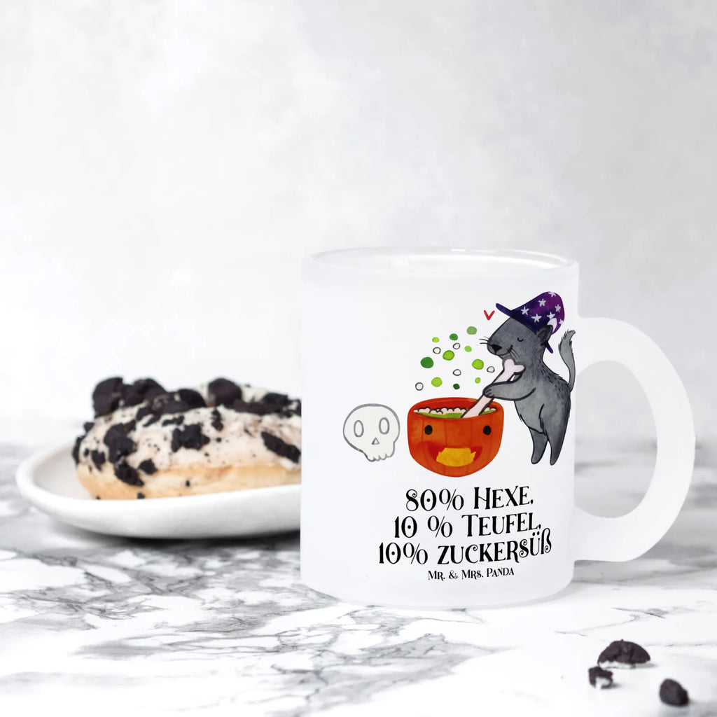 Teetasse Kater Hexenkessel Teetasse, Teeglas, Teebecher, Tasse mit Henkel, Tasse, Glas Teetasse, Teetasse aus Glas, Halloween, Deko, Martinssingen, Dekoration, Geschenke, Schenken, Hexe, Kater, Hexenkessel, Zaubertrank, Zaubern