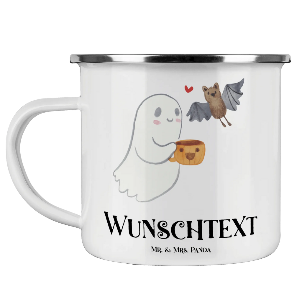 Personalisierte Emaille Tasse Gespenst Kaffee Emaille Tasse personalisiert, Emaille Tasse mit Namen, Campingtasse personalisiert, Namenstasse, Campingtasse bedrucken, Campinggeschirr personalsisert, tasse mit namen, personalisierte tassen, personalisierte tasse, tasse selbst gestalten, tasse bedrucken, tassen bedrucken, Halloween, Deko, Martinssingen, Dekoration, Geschenke, Schenken, Gespenst, Kaffee