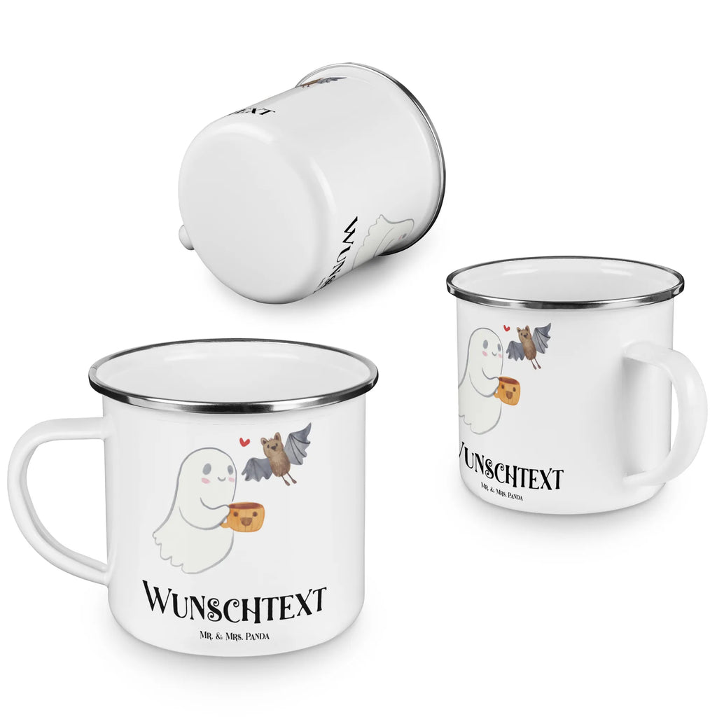 Personalisierte Emaille Tasse Gespenst Kaffee Emaille Tasse personalisiert, Emaille Tasse mit Namen, Campingtasse personalisiert, Namenstasse, Campingtasse bedrucken, Campinggeschirr personalsisert, tasse mit namen, personalisierte tassen, personalisierte tasse, tasse selbst gestalten, tasse bedrucken, tassen bedrucken, Halloween, Deko, Martinssingen, Dekoration, Geschenke, Schenken, Gespenst, Kaffee