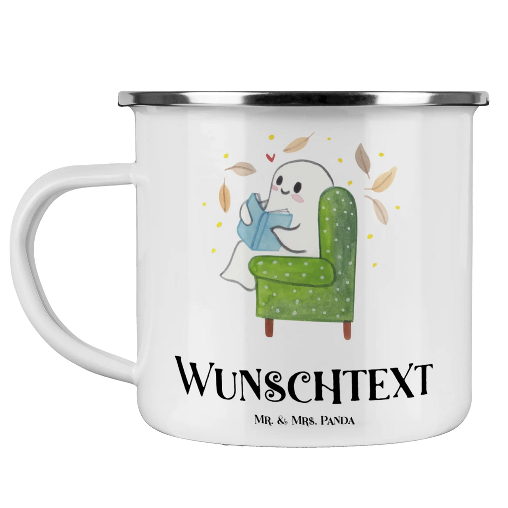 Personalisierte Emaille Tasse Gespenst  Buch Emaille Tasse personalisiert, Emaille Tasse mit Namen, Campingtasse personalisiert, Namenstasse, Campingtasse bedrucken, Campinggeschirr personalsisert, tasse mit namen, personalisierte tassen, personalisierte tasse, tasse selbst gestalten, tasse bedrucken, tassen bedrucken, Halloween, Deko, Martinssingen, Dekoration, Geschenke, Schenken, Gespenst, Buch, Herbst, gemütlich