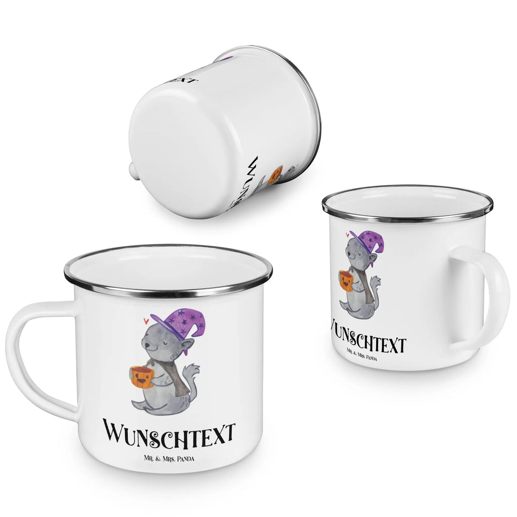 Personalisierte Emaille Tasse Kater Kaffee Emaille Tasse personalisiert, Emaille Tasse mit Namen, Campingtasse personalisiert, Namenstasse, Campingtasse bedrucken, Campinggeschirr personalsisert, tasse mit namen, personalisierte tassen, personalisierte tasse, tasse selbst gestalten, tasse bedrucken, tassen bedrucken, Halloween, Deko, Martinssingen, Dekoration, Geschenke, Schenken, Hexe, Kater, Kaffee, Magie