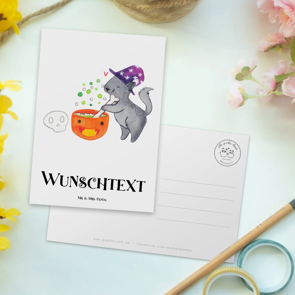 Personalisierte Postkarte Kater Hexenkessel Postkarte mit Namen, Postkarte bedrucken, Postkarte mit Wunschtext, Postkarte personalisierbar, Geschenkkarte mit Namen, Grußkarte mit Namen, Karte mit Namen, Einladung mit Namen, Ansichtskarte mit Namen, Geschenkkarte mit Wunschtext, Grußkarte mit Wunschtext, Karte mit Wunschtext, Einladung mit Wunschtext, Ansichtskarte mit Wunschtext, Halloween, Deko, Martinssingen, Dekoration, Geschenke, Schenken, Hexe, Kater, Hexenkessel, Zaubertrank, Zaubern