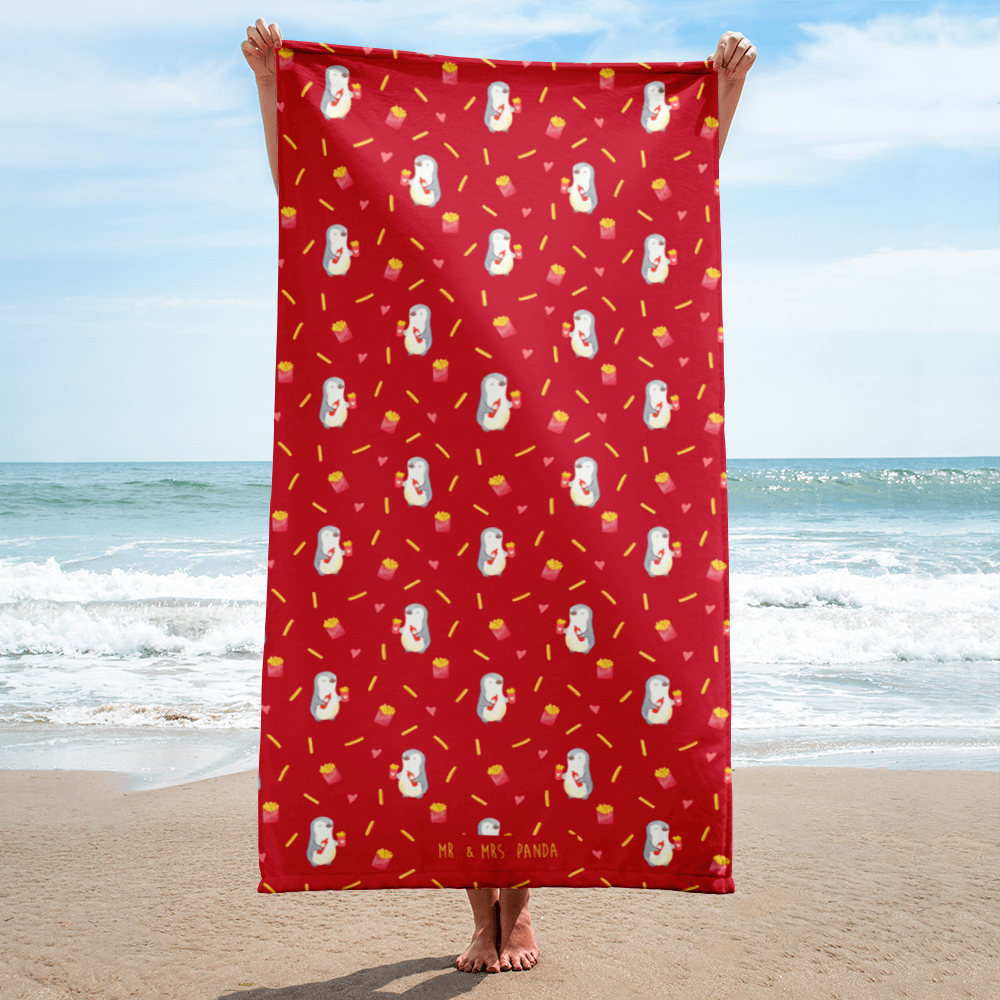 XL Badehandtuch Pinguin Pommes Muster Handtuch, Badetuch, Duschtuch, Strandtuch, Saunatuch, Liebe, Partner, Freund, Freundin, Ehemann, Ehefrau, Heiraten, Verlobung, Heiratsantrag, Liebesgeschenk, Jahrestag, Hocheitstag, Valentinstag, Geschenk für Frauen, Hochzeitstag, Mitbringsel, Geschenk für Freundin, Geschenk für Partner, Liebesbeweis, für Männer, für Ehemann