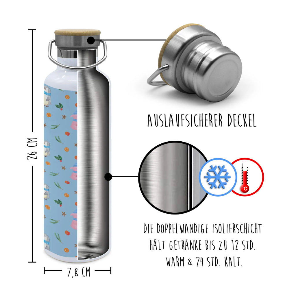 Trinkflasche Schwein Glühwein Muster Thermosflasche, Isolierflasche, Edelstahl, Trinkflasche, isoliert, Wamrhaltefunktion, Sportflasche, Flasche zum Sport, Sportlerflasche, Winter, Weihnachten, Weihnachtsdeko, Nikolaus, Advent, Heiligabend, Wintermotiv, Glühschwein, Glühwein, Weihnachtsmarkt, Punsch