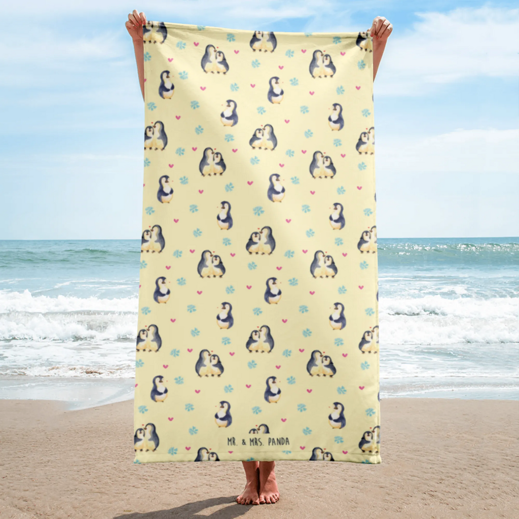 XL Badehandtuch Pinguin umarmen Muster Handtuch, Badetuch, Duschtuch, Strandtuch, Saunatuch, Pinguin, Liebe, Liebespaar, Liebesbeweis, Liebesgeschenk, Verlobung, Jahrestag, Hochzeitstag, Hochzeit, Hochzeitsgeschenk