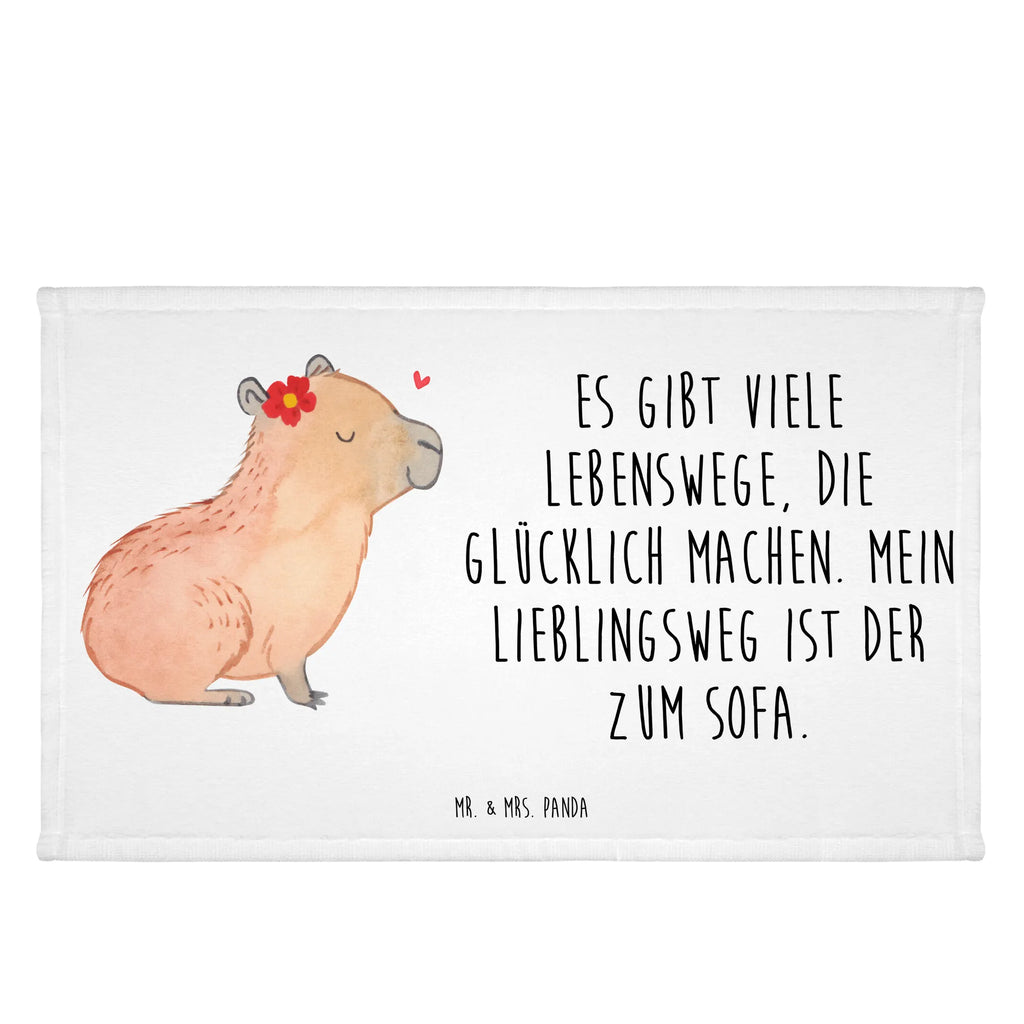 Handtuch Capybara Blume Gästetuch, Reisehandtuch, Sport Handtuch, Frottier, Kinder Handtuch, Tiermotive, Gute Laune, lustige Sprüche, Tiere, Capybara