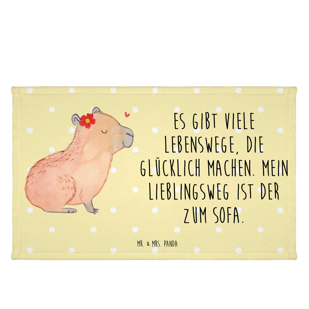 Handtuch Capybara Blume Gästetuch, Reisehandtuch, Sport Handtuch, Frottier, Kinder Handtuch, Tiermotive, Gute Laune, lustige Sprüche, Tiere, Capybara