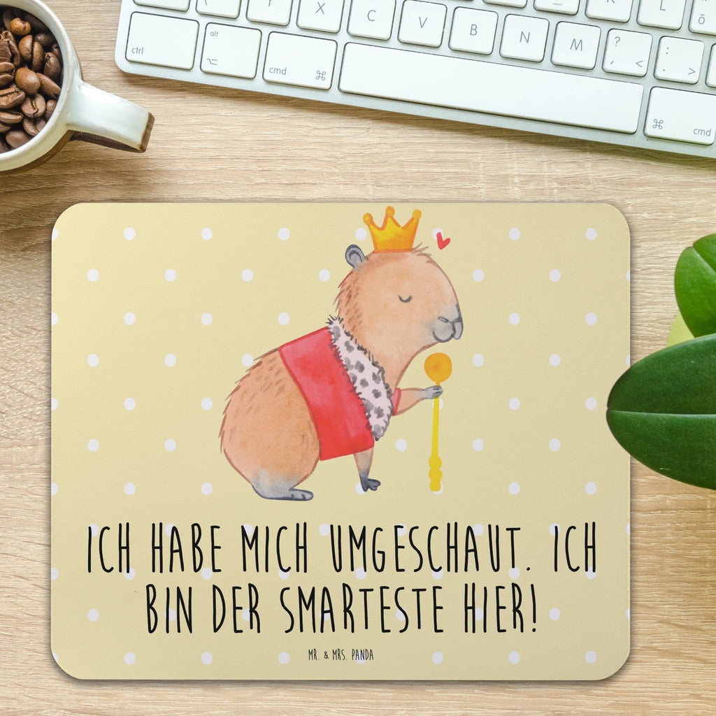 Mauspad Capybara König Mousepad, Computer zubehör, Büroausstattung, PC Zubehör, Arbeitszimmer, Mauspad, Einzigartiges Mauspad, Designer Mauspad, Mausunterlage, Mauspad Büro, Tiermotive, Gute Laune, lustige Sprüche, Tiere, Capybara, König