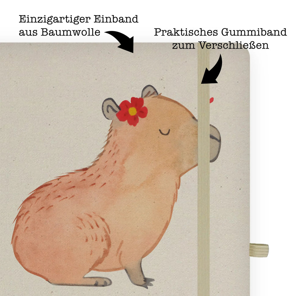 Baumwoll Notizbuch Capybara Blume Notizen, Eintragebuch, Tagebuch, Notizblock, Adressbuch, Journal, Kladde, Skizzenbuch, Notizheft, Schreibbuch, Schreibheft, Tiermotive, Gute Laune, lustige Sprüche, Tiere, Capybara