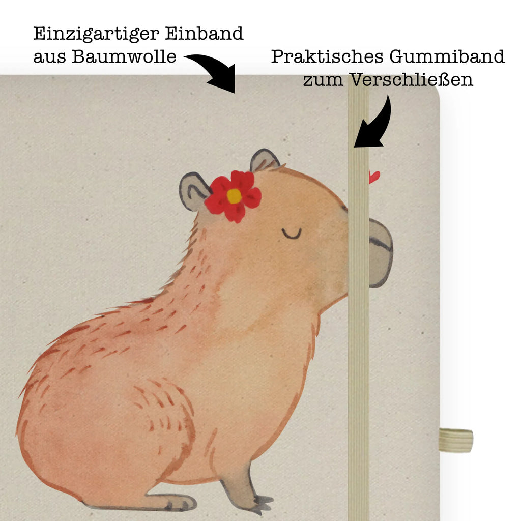 Baumwoll Notizbuch Capybara Blume Notizen, Eintragebuch, Tagebuch, Notizblock, Adressbuch, Journal, Kladde, Skizzenbuch, Notizheft, Schreibbuch, Schreibheft, Tiermotive, Gute Laune, lustige Sprüche, Tiere, Capybara